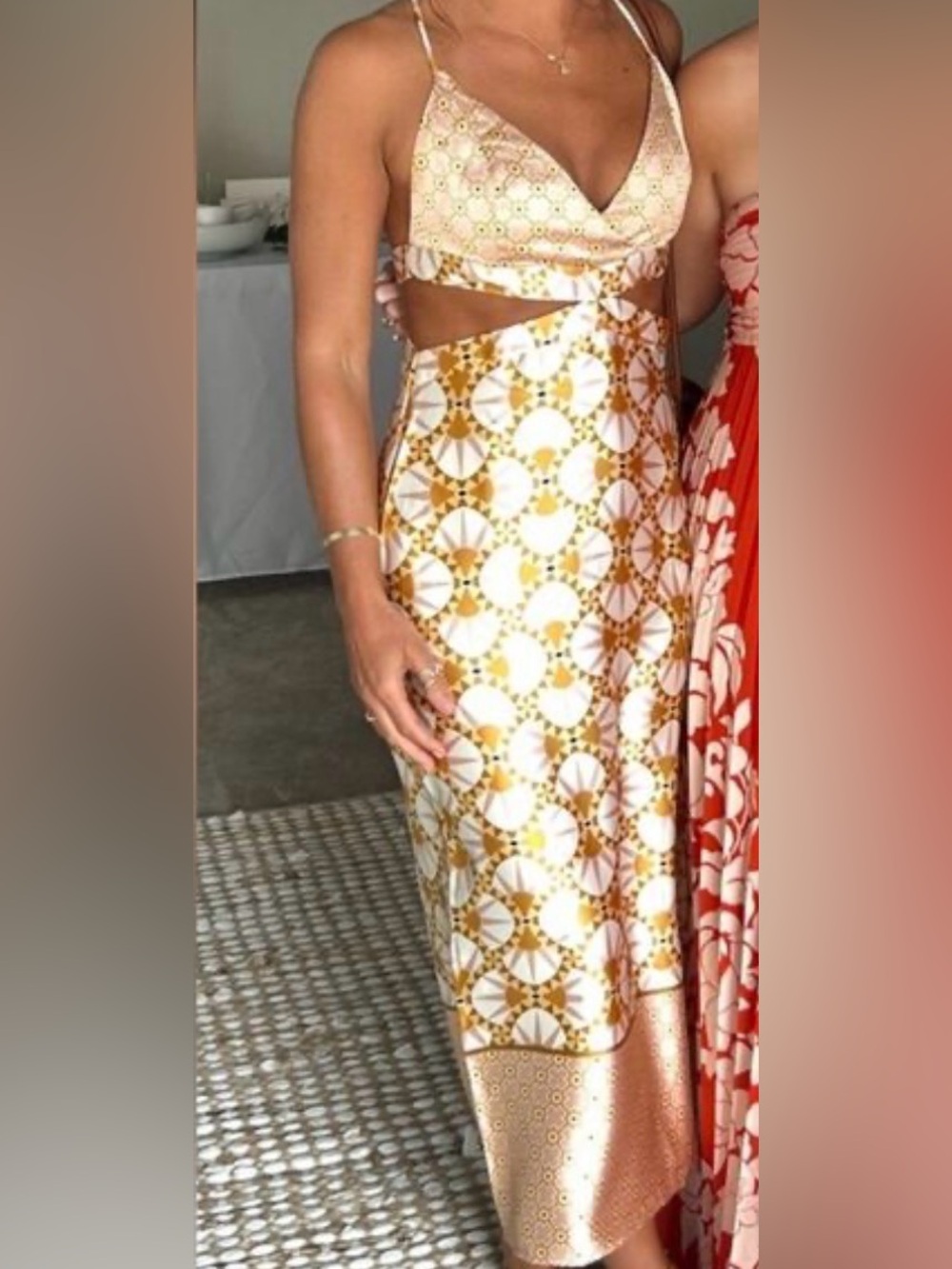 House of Harlow 1960 x REVOLVE Geo Cutout Silky Midi Dress XS - Picture 8 of 8